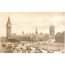 Vintage Postcard England, London, Clock Tower and Houses of Parliament, Big Ben - £7.90 GBP