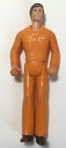 1979 Tonka Play People Action Figure Man Worker Orange Suit 3.75" Adventure - £4.47 GBP