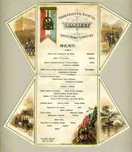 1879 Palmer House 13th Annual Banquet Menu Society of the Army of Tennessee - $3,461.54