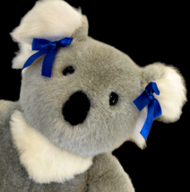 Vintage Build A Bear Gray Koala Stuffed Animal 12&quot; Plush Toy Doll with B... - £12.84 GBP