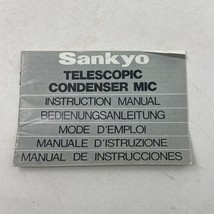 VINTAGE SANKYO KZE-1792 Condenser Mic Instruction Manual  - £5.37 GBP