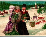 Ben Levigata Coppia IN Neve Merry Christmas Non Usato Goffrato DB Cartol... - $16.34