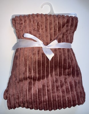 NWOT Stylish Baby Soft Flannel Fleece Baby Infant Throw Blanket in Peach... - $6.99