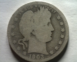 1903-O Barber Quarter Dollar Good G Nice Original Coin From Bobs Coins Fast Ship - $16.00