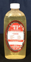 Vintage 8oz Bottle LINCOLN E-Z CLEANER Leather, Suede, Nubuck Cleaner Solution - £9.60 GBP