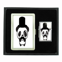 Cool Mustache D2 Cigarette Case / Wallet &amp; Lighter Gift Set - £17.36 GBP
