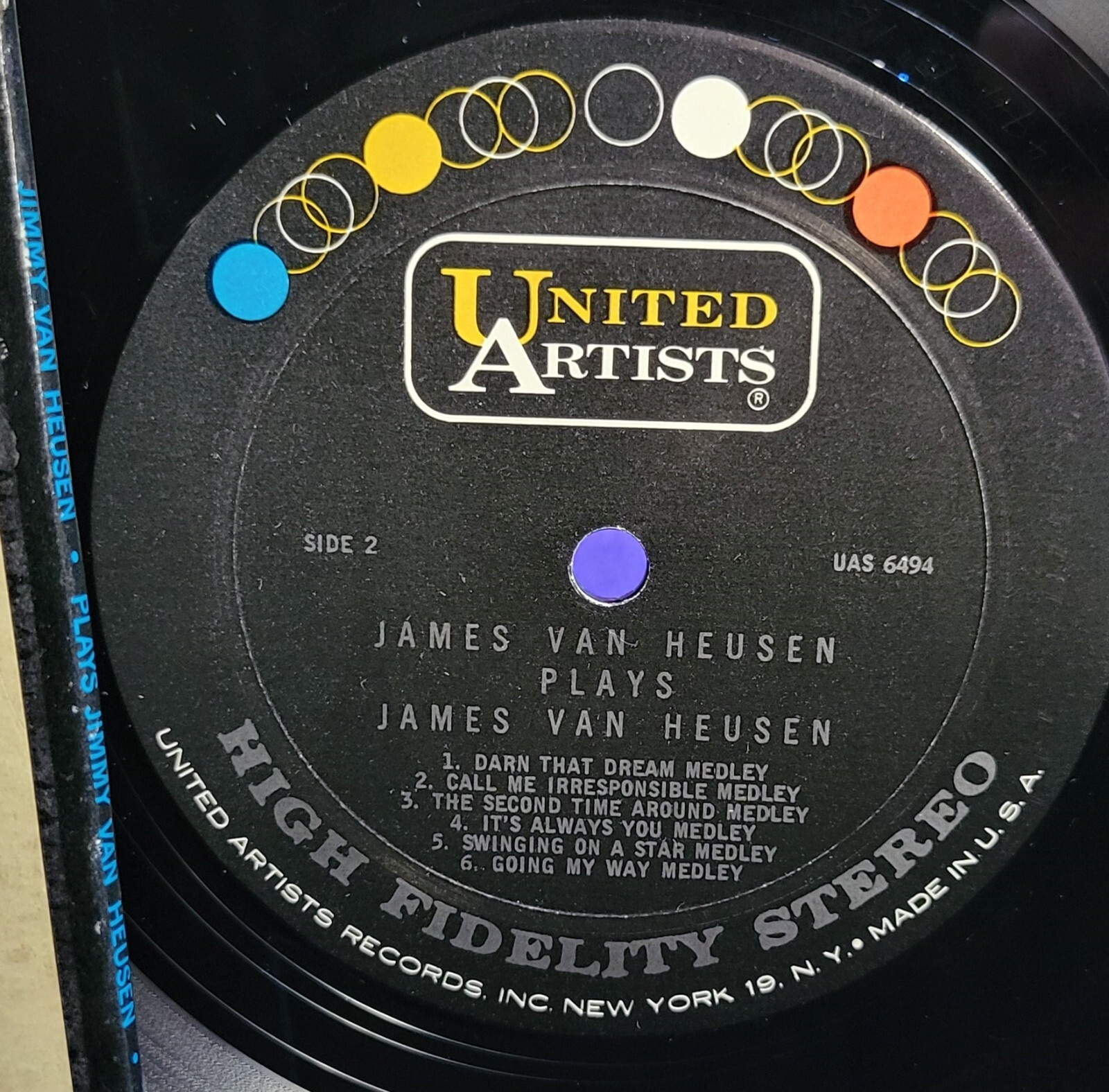 James Van Heusen plays James Van Heusen - United Artists - 12" Record Item image 11