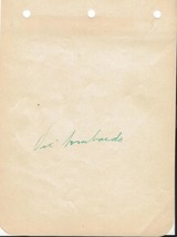 Vic Lombardo Signed Vintage Album Page - £31.65 GBP