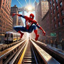 Large 23x28&quot; MTA NYC Subway Map Poster with Free 8x10 Spiderman Comic Art Print! - £3.84 GBP