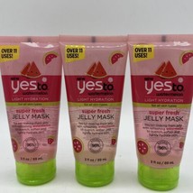 Yes To Watermelon Light Hydration Super Fresh Jelly Mask 3 oz Lot of 3 New - £9.86 GBP