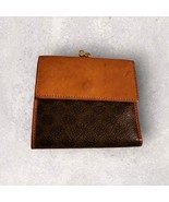 Celine Macadam Coated Canvas and Leather Triomphe Kisslock Wallet Two Si... - $159.97