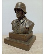 Bust of German World War 2 Soldier in helmet - WW2 - Bronze color - Replica - £66.49 GBP