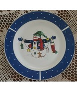 Set of Four (4) ~ Today&#39;s Living ~ Snowman  Design ~ 10.5&quot; ~ Dinner Plat... - €43,27 EUR