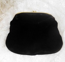 Vintage Garay Women&#39;s Clutch   Foldable Dark Chocolate Velvet 10&quot; x 9&quot; x... - $18.79