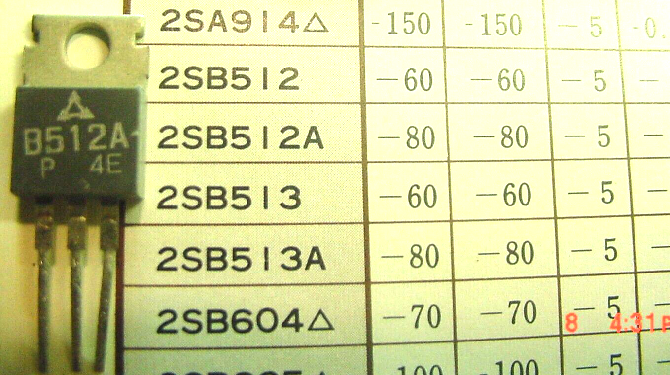 1-18 NOS Matsushita Panasonic 2SB512A Si PNP 15W 80V Vcbo 3A TO-220  Tra... - $4.50