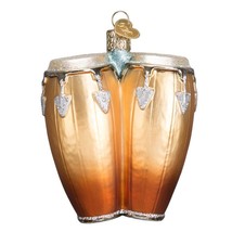 Old World Christmas Conga Drum Glass Musical Instrument Christmas Ornament 38042 - £18.09 GBP