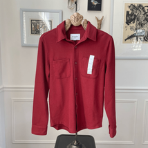 NWT Goodfellow Brick Rust Red Button Up Shirt S - $308.59 MXN