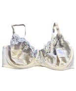 Vintage Sears Daye Rose Lace &amp; Satin 36D Underwire Bra Beige Adjustable ... - $26.03 CAD