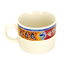 Sakura Majesticware 8 oz Coffee Mugs Stoneware Cups Royale 1996 Sue Zipkin Set 4 - $19.79