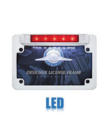 Chrome Motorcycle Chopper Bike Red LED Brake License Plate Light Lamp Tr... - $41.33