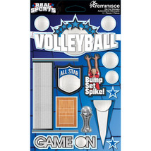 Reminisce Real Sports Cardstock Stickers 6&quot;X4.5&quot;-Volleyball - £15.46 GBP