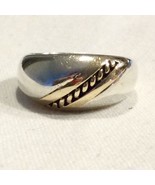 Teme Native American Navajo 14K YELLOW GOLD &amp; STERLING SILVER CABLE RING - £110.27 GBP