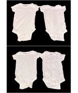 Gerber Baby Onesies Lot of 4 White Bodysuits 3-6 Months Short Sleeve - $7.91
