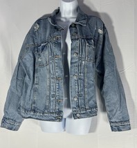 Old Navy distressed classic blue jean jacket-Sz XL - £14.72 GBP
