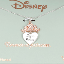 DISNEY Forever Princess Silver Necklace and Gift Box - £41.08 GBP