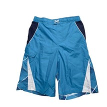 OP Ocean Pacific Swim Shorts Young Men XXL (18) Blue Cargo Pocket Drawstring - $14.65