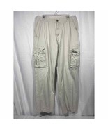 Lee Dungarees~Can’t Bust’em~38x34 Beige Cargo Utility Work Casual pants - £12.01 GBP