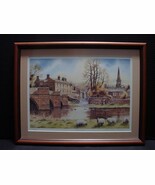Framed Signed Ltd Ed Print by British Artist John Rudkin, &quot;Bakewell&quot;. - $22.90