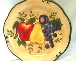 Granada Home Trends Dinner Plate Various Fruit on Tan Green Band &amp;Trim - $19.79