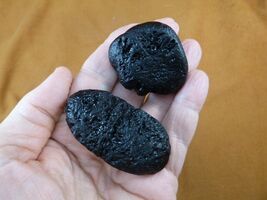 (x-342) set of 2 large Tektites TEKTITE from Impact 700,000 years ago sp... - $13.99