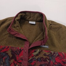 Columbia AL2906 Women’s Brown Multicolor 1/4 Button Pullover Fleece Sweatshirt M image 14