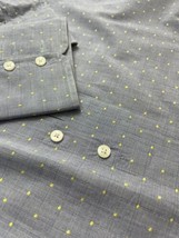 Thomas Pink Men Shirt Polka Dot Long Sleeve Blue Classic Fit 16.5 - 35 L... - $19.77