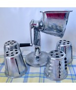 Vintage Manual Cutter Food Processor w 5 Cutting Cones Suction Base Slic... - £31.38 GBP