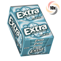 Full Box 10x Packs Wrigley's Extra Polar Ice Flavor Gum | 15 Sticks Per Pack - £19.59 GBP