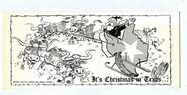 Harold Maples Custom Drawn Christmas in Texas Card Invitation to Pig Roast - £35.46 GBP