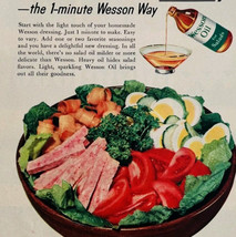 1954 Wesson Light Oil Salad Dressing Advertisement 4 Salad Recipes DWQQ9 - $19.99