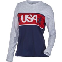 MSRP $69 Spyder Women&#39;s USA Snow Crew Long Sleeve Top White Size XS - £23.68 GBP