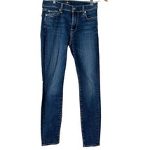 7 For All Mankind The Skinny Jeans Super Skinny Blue Women&#39;s Size 27 - £23.22 GBP