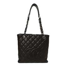 Caviar Quilted Petit Shopping Tote PST Dark Brown - £2,394.07 GBP