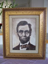 Vintage Abraham Lincoln Oil Painting On Canvas Signed By Kuber - £391.81 GBP