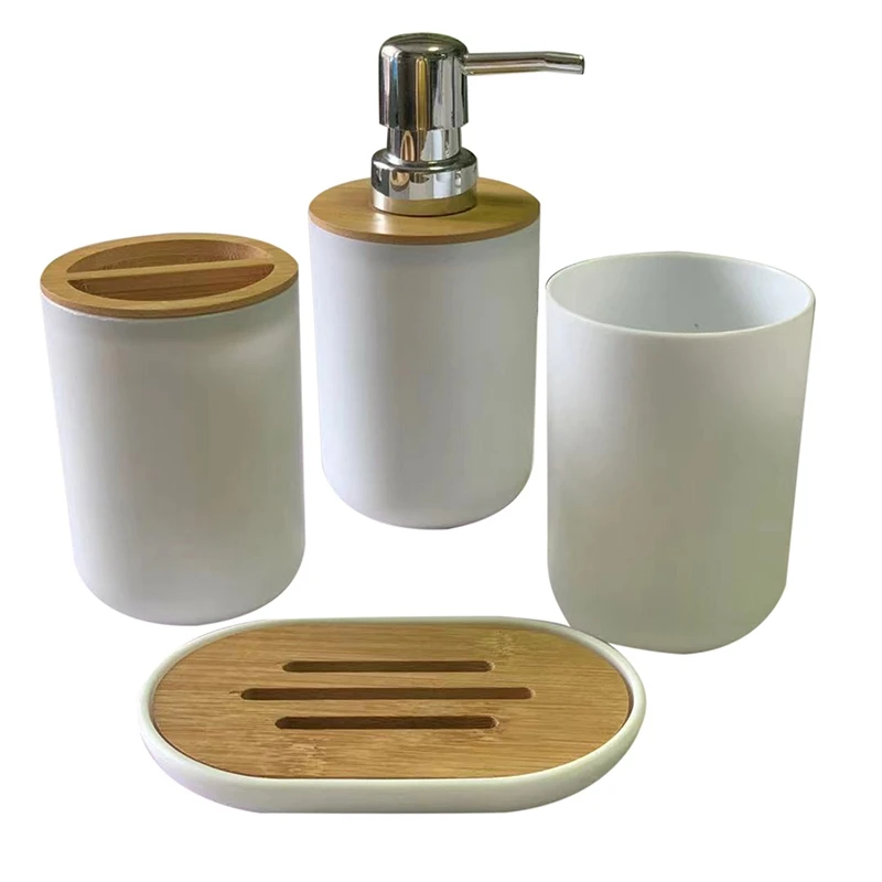 Bathroom accessories set soap dispenser bottle dish washroom toothbrush holder cup suit thumb200