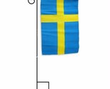 Moon 12&#39;&#39;x18&#39;&#39; Sweden Sleeved w/Garden Stand Flag - Vivid Color and UV F... - $18.88