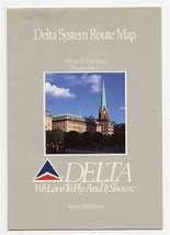 Delta Airlines System Route Map Airplane Travel Aviation Information Spr... - £14.45 GBP