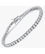 Stamped 925 Sterling Silver Tennis Bracelet For Men And Women - $97.02