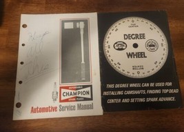 Vintage Champion Spark Plug Service &amp; Merchandising Manual Degree Wheel AD - $11.88