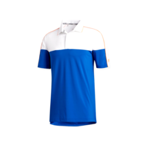 Adidas Men Ultimate365 Color Block Striped S/S Golf Polo White/Royal Blue Size L - £43.02 GBP